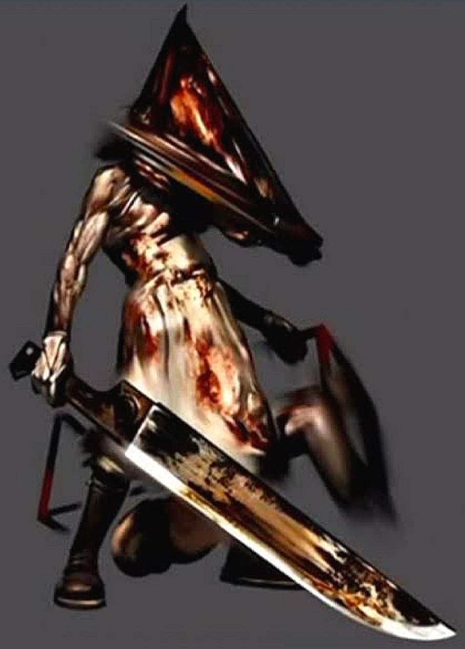 ふゆなご よいこのサイレントヒルかいぶつずかん 27 レッドピラミッドシング Red Pyramid Thing ホラー怪物史に燦然と輝く 赤い三角頭様の御降臨だよ 己を罰したい だが罪と向き合い罰を受ける勇気は無い ある人物のその弱さが サイレントヒルの