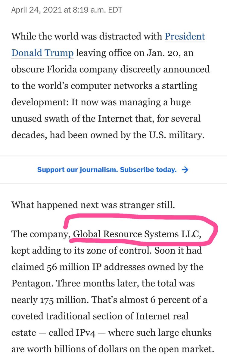 2/2 The IP addresses range from 11.11.18 - 11.11.18.225Which is hilarious because: He said think big Route DoD 11.11.18 America will be United againFuture proves past Q