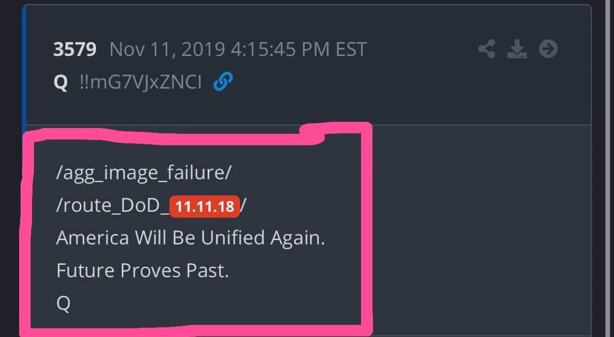 2/2 The IP addresses range from 11.11.18 - 11.11.18.225Which is hilarious because: He said think big Route DoD 11.11.18 America will be United againFuture proves past Q