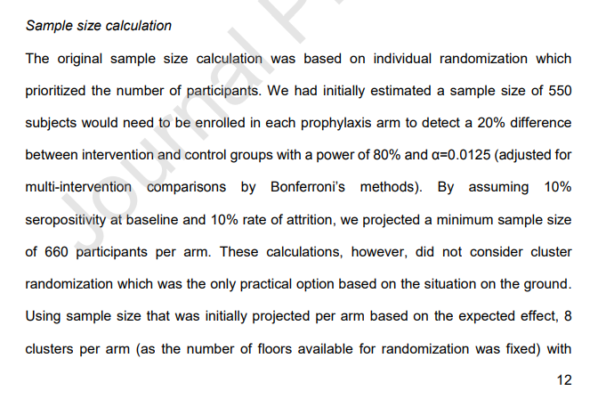 6/n ...but this was NOT what the study was originally designed for. The sample sizes, statistical analysis, and other protocols were designed for a parallel-arm clinical trialThis is not ideal