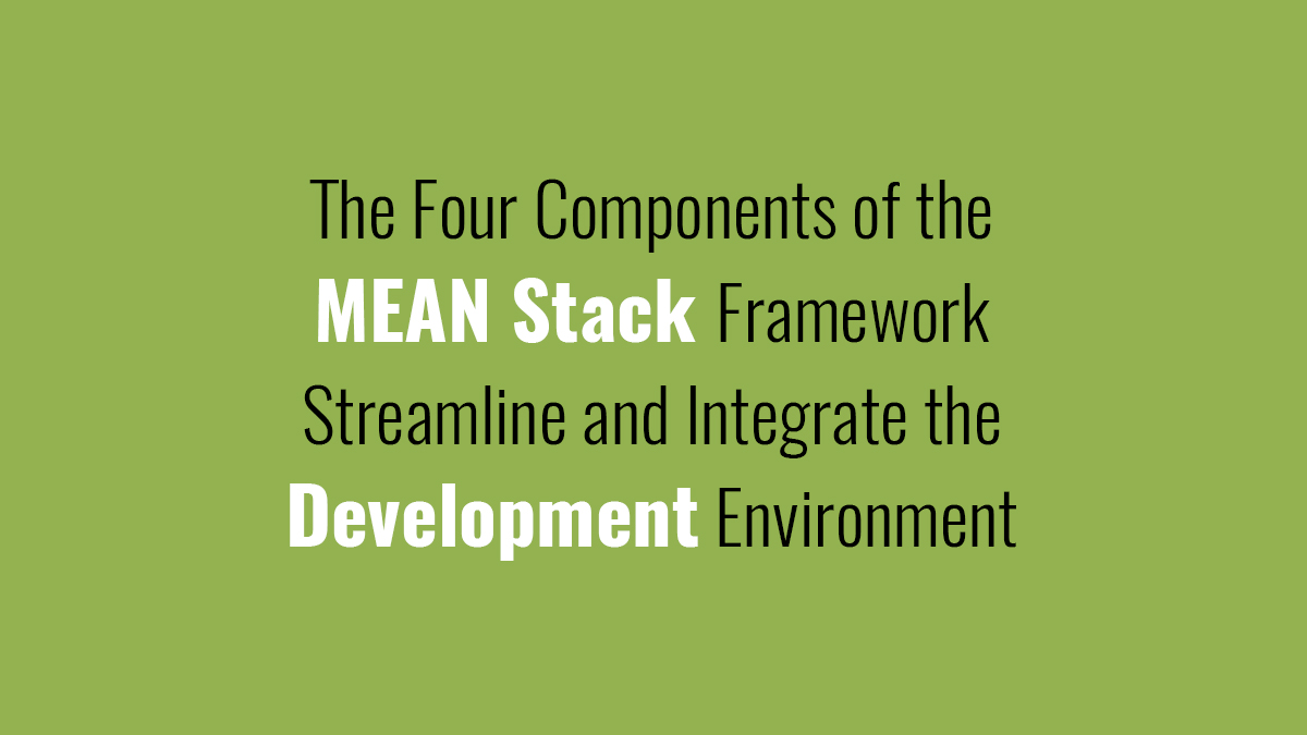 ElegantMicroWeb's tweet image. The Four Components of the MEAN Stack Framework Streamline and Integrate the Development Environment ow.ly/lSVi30rFOK0 #MEANDevelopment #MEANDevelopmentIndia #MEANDeveloper #MEANProgramming #MEANStackDevelopmentAhmedabad