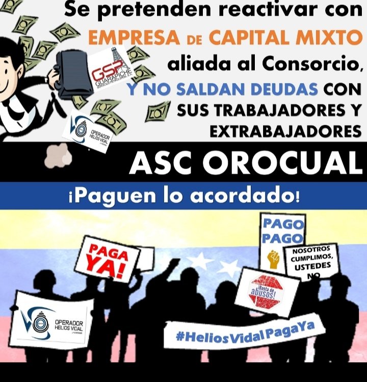 Moraless621's tweet photo. Se reactivan los trabajos de OHV con la empresa GUARAPICHE, sin saldar las deudas a sus trabajadores en Orocual. @PDVSA se deben hacer valer los derechos de los trabajadores. #HeliosVidalPagaYa
@PDVSA_CVP @CVPORIENTE @PdvsaServicios @MartinezGust1 @AnibalBaldan @erwin_pdvsa @Tare https://t.co/2Z9cU2vgCl