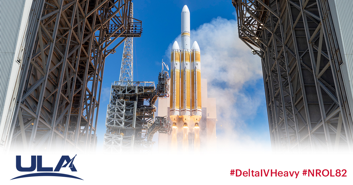 MISSION SUCCESS! United Launch Alliance's #DeltaIVHeavy rocket successfully launches #NROL82 for @NatReconOfc and @SpaceForceDoD. Success #143 for ULA! Thank you to our customers for the trust they place in us! #PartnersInSpace bit.ly/3sUqFjg