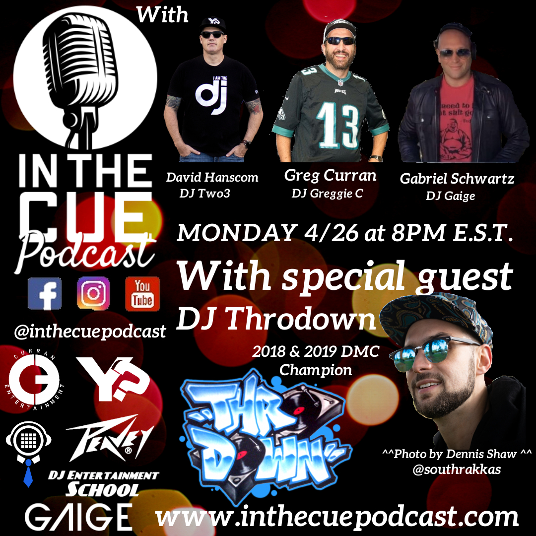 djentschool's tweet image. Join us Now at 8pm for another episode of in the cue podcast with DMC 2018 &amp;amp; 2019 Champion DJ Throdown #peaveydj #senatedjs #senatedjsblue #inthecuepodcast #djgreggiec #djentertainmentschool #entertainers #entertainmenteducation #djschool #djclasses #dmcchampion #djthrodown #DMC