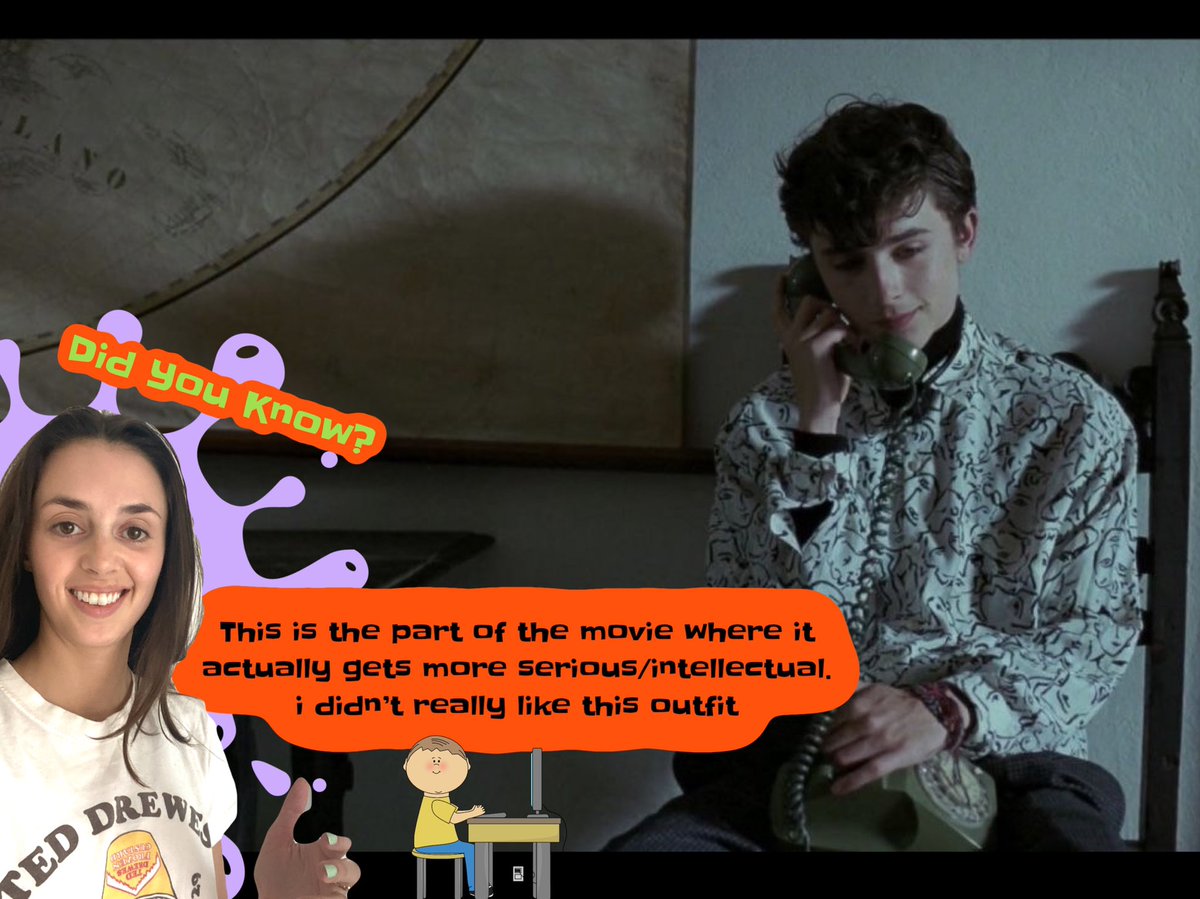 bonesauce94's tweet image. call me by your name: editors commentary version where i appear thru out the film with free movie facts and behind the scenes scoop. goes without saying but every fact transitions on screen with the sound effect of a basketball swishing thru a net.
@RealChalamet watch this space