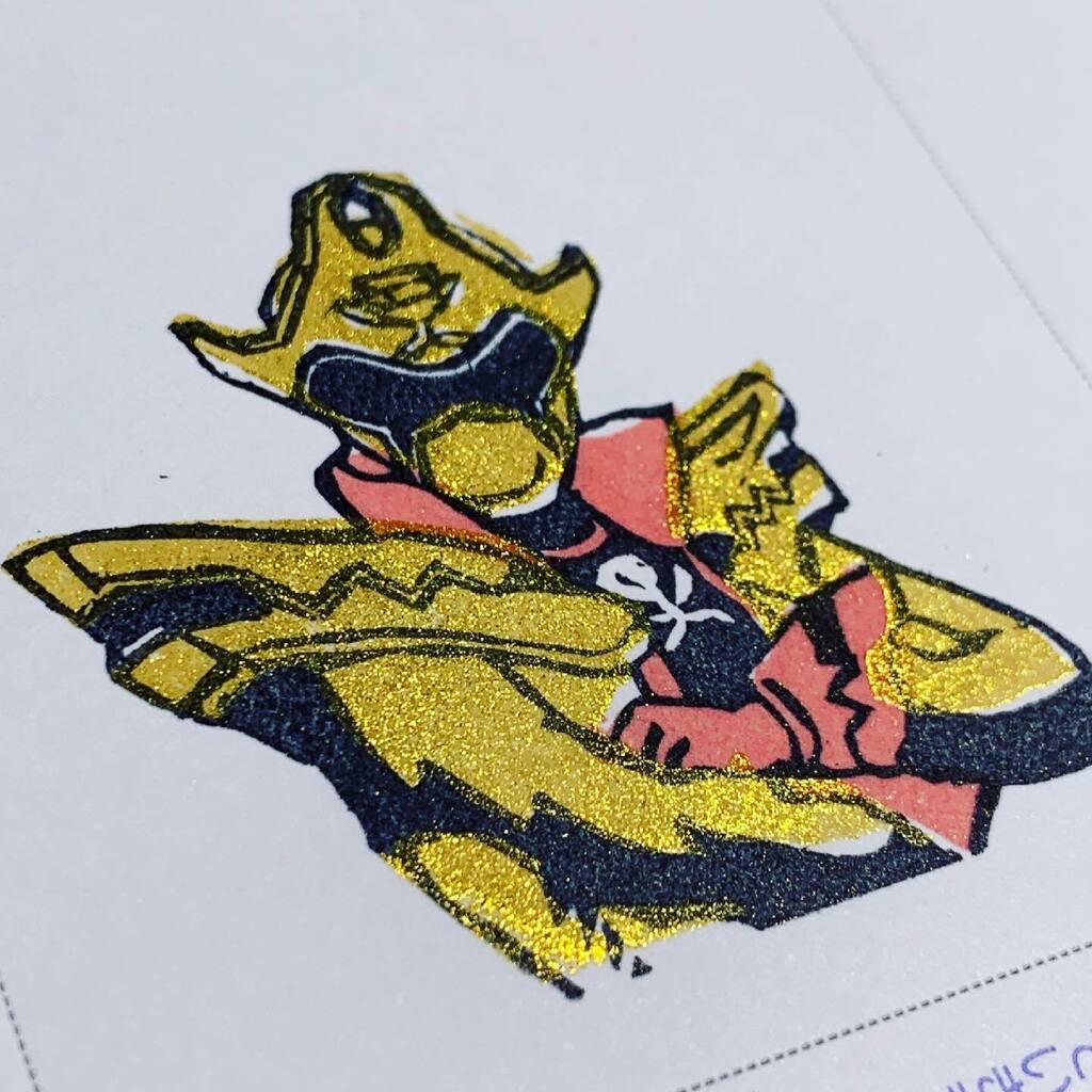 cstoys's tweet photo. Got an advice from the creator that i should use more lights for the stamp. Why? Because she used the gold-like stamp liquid for the 6th ranger :O
#seeitagain #detail #cstoys #zenkaiger #twokaiser #gold https://t.co/Kn7Dz7B9u7 https://t.co/y4DZdiM7sv