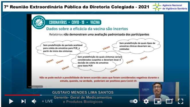 ..*So* wishing I understood Portuguese properly right now! Big thanx to  @gutoaqui who's translating these slides as I post them.Here pointing to uncertainties around vax efficacy because of biases that could arise from the way they ascertained & determined cases of Covid-19..5/n
