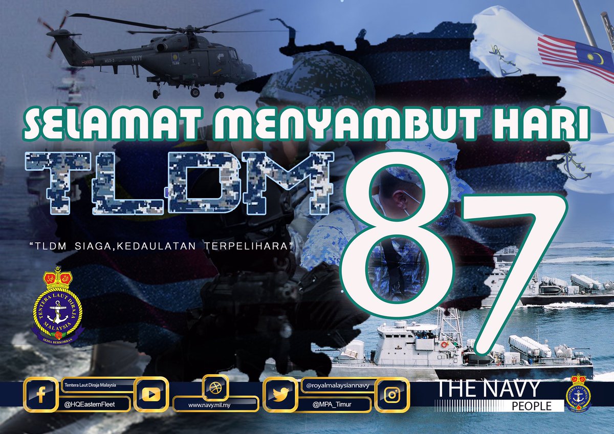 MPA_Timur's tweet photo. Hari #Kebanggaan Kita!

Selamat menyambut Hari Ulang Tahun ke-87 buat kesemua warga #NavyPeople, tidak kira di mana anda berada. Teruskan berkhidmat dgn cemerlang bersama perkhidmatan. 

#HariTLDM87 
#NavyWishes https://t.co/D264FNbQC2