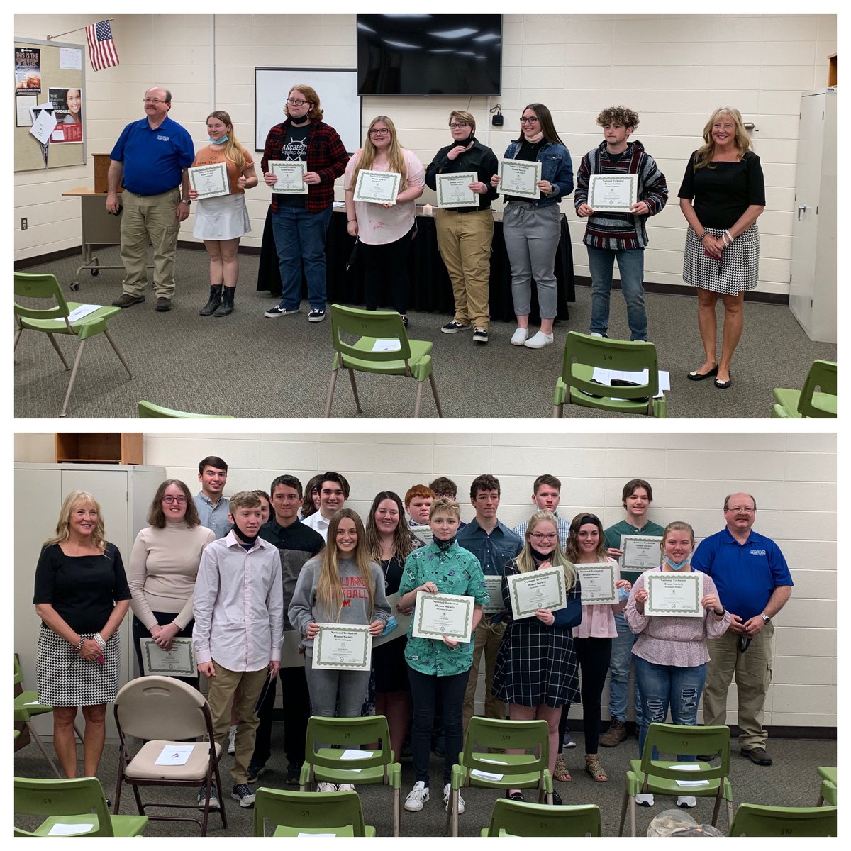 Lots of Juniors and Seniors inducted into the National Technical Honors Society today and this evening. What an awesome group of young people!