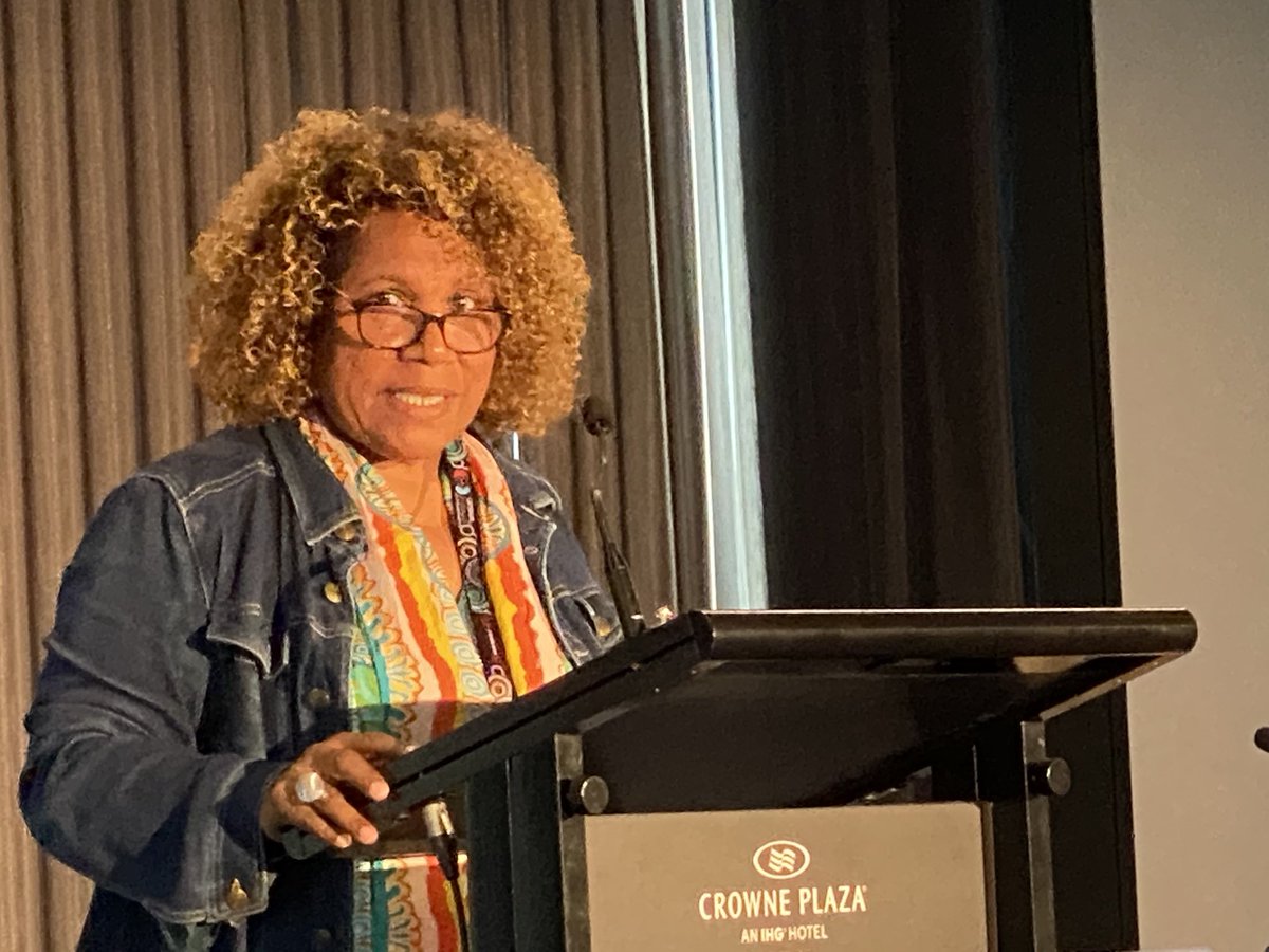 ⁦@LynoreGeia⁩ tell Adelaide forum “To my First Nations brothers and sister Your Black Lives Matter” ⁦@NACCHOAustralia⁩