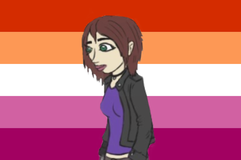 ashley from sally face is a lesbian!