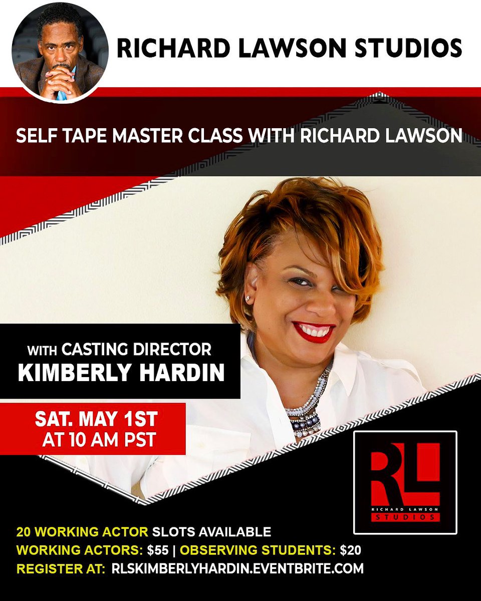 RL_Studios's tweet photo. #RLSMasterclass Alert 🚨 This Saturday with @MrRichardLawson and @khardincasting 🙌🏽 you don’t want to miss this one ‼️ 
https://t.co/M3K4u73MkA https://t.co/lsBqsHBHIv