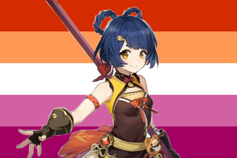 xiangling from genshin impact is a lesbian!!