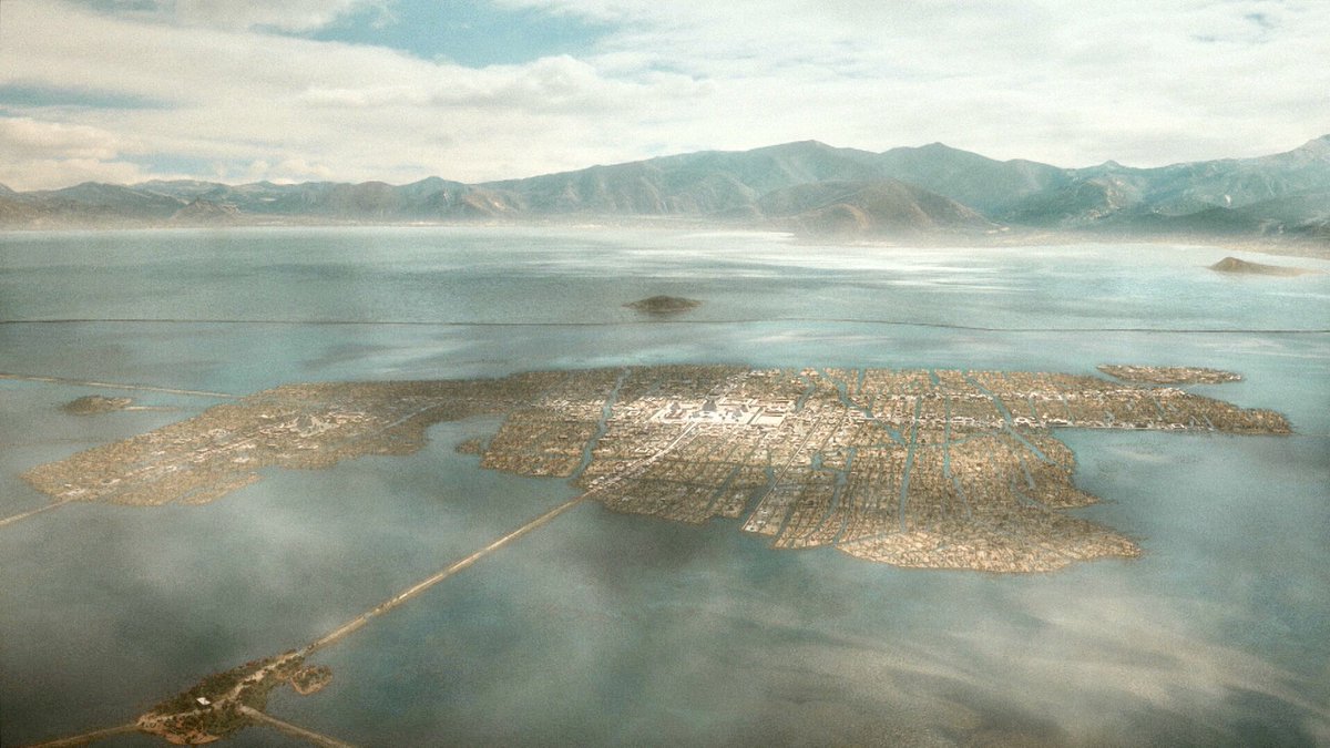 Detalle del plano reconstructivo de la región de Tenochtitlán en vísperas de la conquista, realizado por Luis González Aparicio en 1968.Noten las menciones como Acachinanco, Mixiucan, Tlacoquemecan, Zacatlalmanco, Iztacalco entre otros importantes espacios. Vale la pena revisarlo