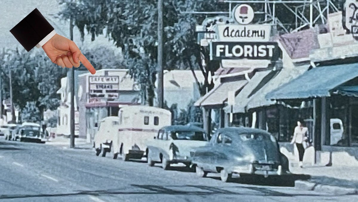 In 1940, Safeway opened a larger store on Academy Road, moving across the street and opening where the 7/11 is today. A Safeway remained at that location until the 1970’s.