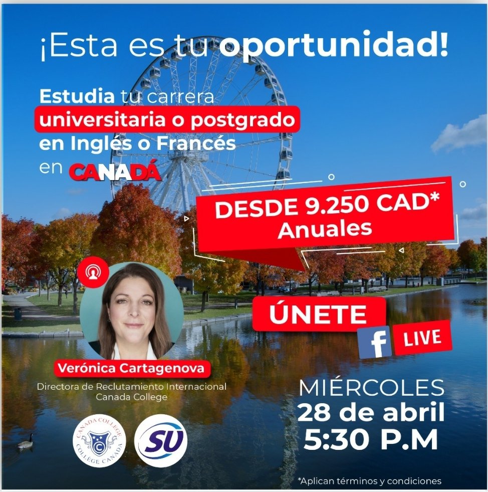 Conéctate y conoce lo que necesitas para iniciar tu carrera universitaria en inglés o francés en Montreal. Inicia tu curso de francés online con Canada College y te abonaremos el valor pagado de tu curso de francés en tus estudios superiores en Canada College. Aplican condiciones