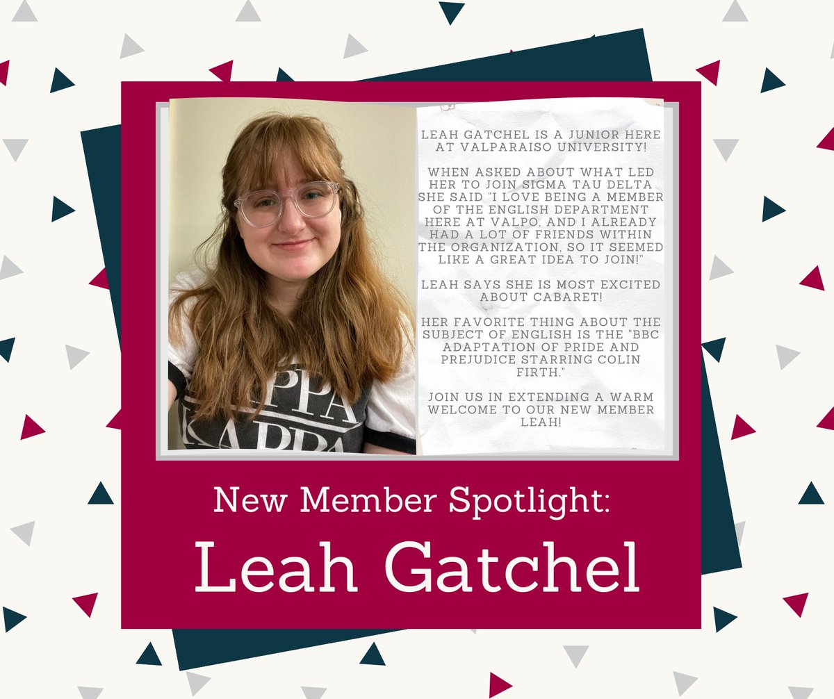 SigmaTauDeltaVU's tweet image. Thank you to everyone who attended Cabaret, it was a blast! 🚀 

Now we are back to our regularly scheduled programming and are proud to formally introduce our new member, Leah!

 Welcome Leah, we’re so fortunate to have you! 📚💗

#NewMemberMonday #SincerityTruthDesign