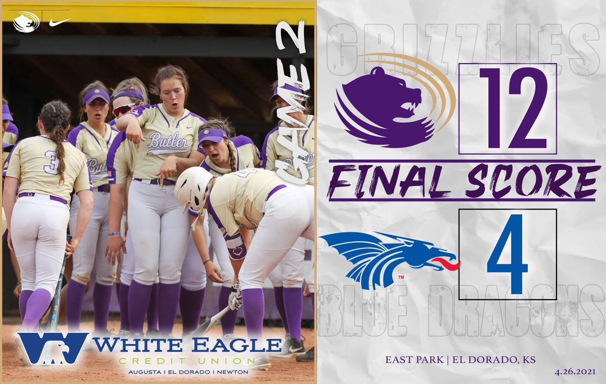 ButlerGrizzlies's tweet photo. 🚨GRIZZLIES WIN🚨

@BUCOSoftball completes the season sweep of Hutchinson winning 12-4 in game two off a walkoff two-run homerun by @GentryShepherd 

NEXT UP: Wed. Apr. 28 at Pratt 1/3pm

#buconation https://t.co/TdSAlaLYWS