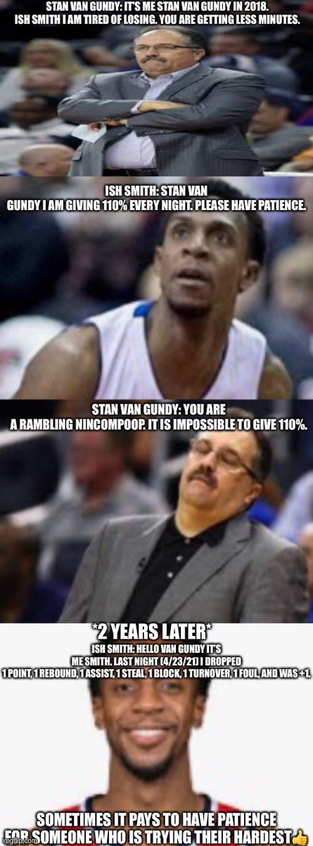 NBA_meme32's tweet photo. STAN VAN GUNDY TALKS TO ISH SMITH. #IshSmith #IshSmithTwitter #LOL #Stan #VanGundy #SVG #STANVANGUNDY #Pistons #Pelicans #Patience #NBA #Respect #Honor #NBAmeme #meme #NBATWITTER https://t.co/4nPkqjap1D