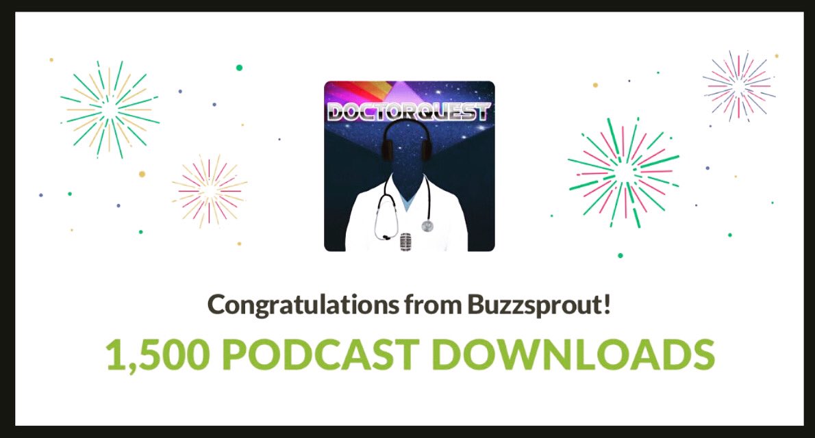 DoctorQuestPod's tweet image. Thank you to our fantastic listeners and supporters! Another milestone for the books! 
#MedTwitter #PodcastAndChill #MedStudentTwitter #careerdevelopment