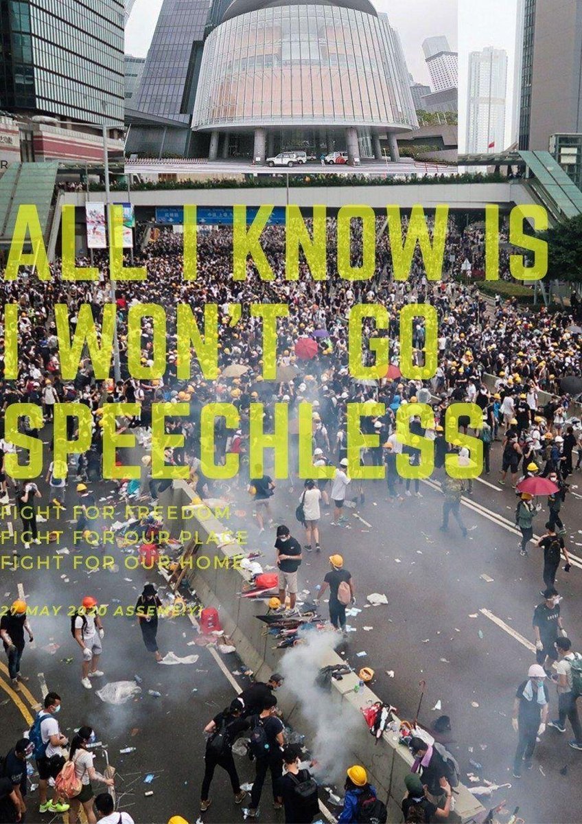 And yes, 'All I know is I won't go speechless' made it into protest art too: Source: TG (May 2020)