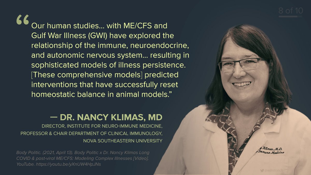 Dr. Klimas has long researched & treated Gulf War Illness ( #GWI) with similar presentation to  #MECFS. Remarkably, with supercomputer & animal modeling they have developed an intervention that appears to cure GWI in mice.