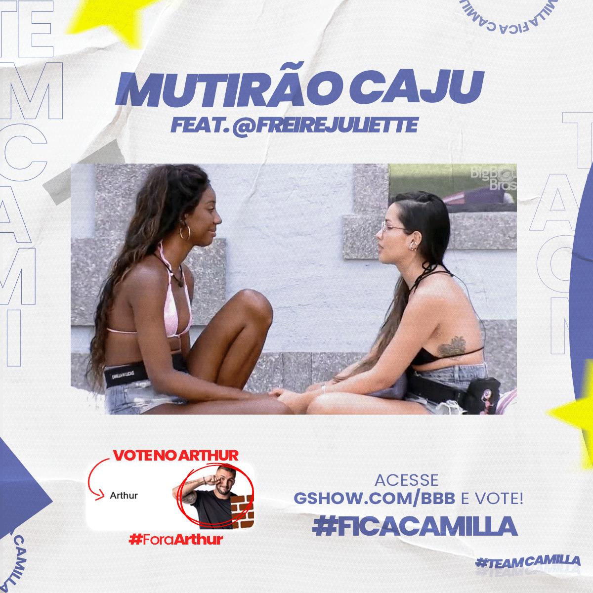 juliette's tweet image. 🌵⭐️ MUTIRÃO DOS 30 VOTOS CAJU FEAT @camilladelucas INICIADO! 🌵⭐️

👉🏾 A CADA 30 VOTOS, COMENTE UM EMOJI NESSE TWEET!
⏰ Encerra às 00h.
❌ Vote no Arthur.
🎯 Evitem comentar a edição, FOCO NO GSHOW! 

📲 Link para votar: bit.ly/ForaArthur

#FicaCamilla #ForaArthur