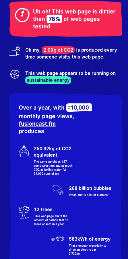 FusioncastFM's tweet image. Today starts the process of redesigning the Fusioncast.fm website to reduce its carbon footprint. Will post periodic updates of the process.