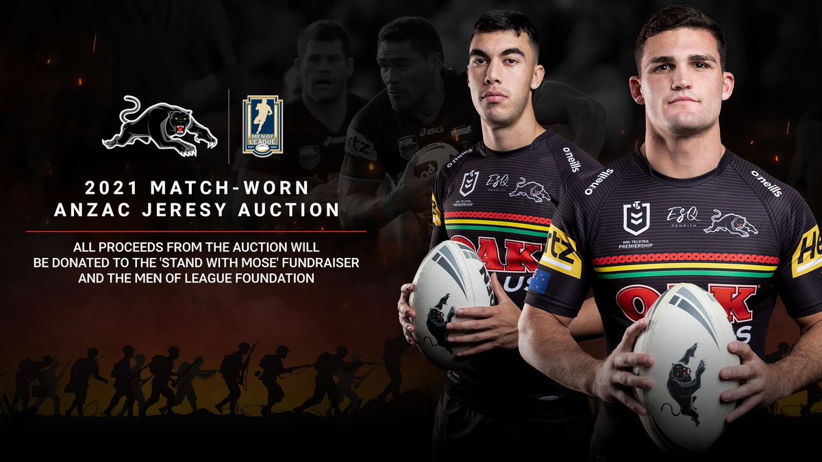 familyofleague's tweet photo. Only 24 hours left to bid on match-worn jerseys from @PenrithPanthers ANZAC Round win on Thursday night.
Please support the amazing initiative of the Penrith Panthers to #StandWithMose
TO BID CLICK HERE - https://t.co/1ahegRYGSo https://t.co/EyNXYnXINT