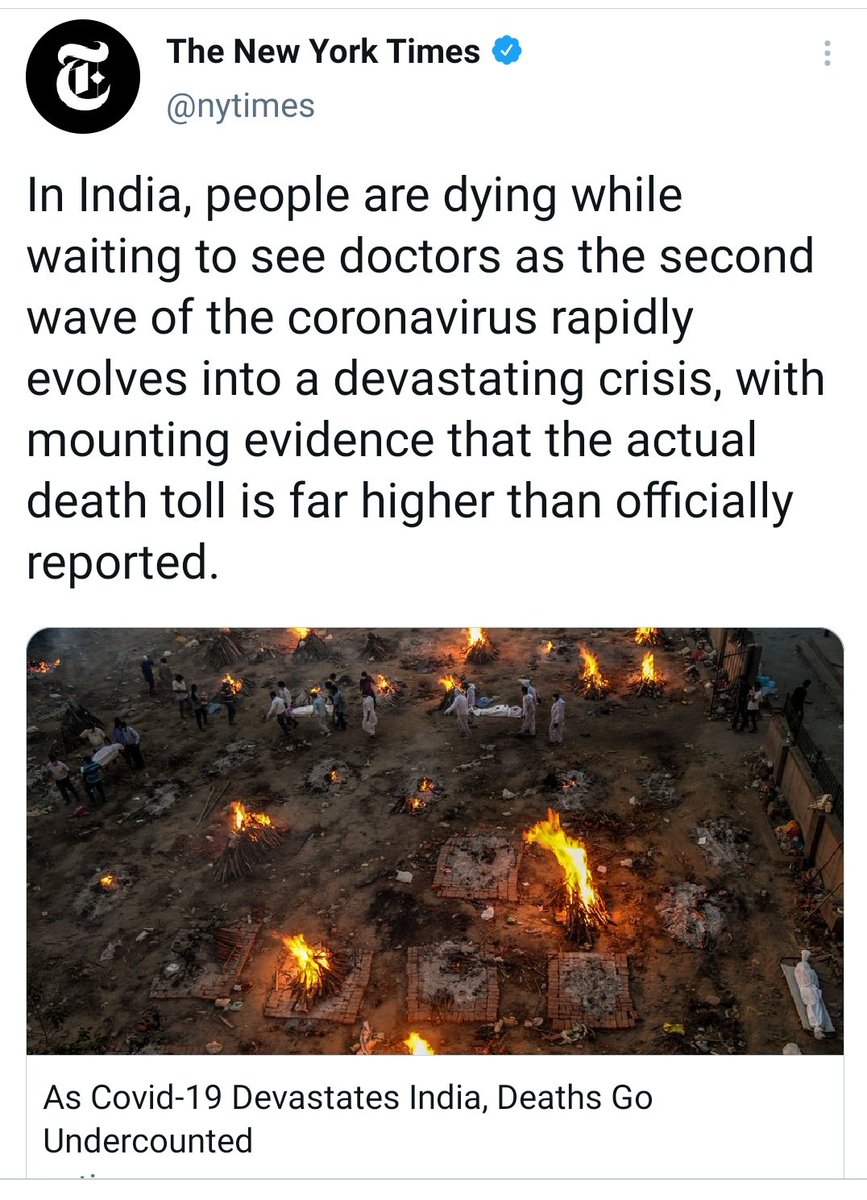 shubhshaurya1's tweet photo. World media was full of Modi made disaster..
Who is responsible for this catastrophe??
Godi Media enough now.. wake up from your sweet dreams of Modi and see the reality
#ModiDisasterForIndia 
#ModiFailsIndia https://t.co/CW84ZrPvua