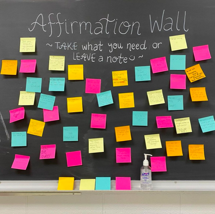 This "Affirmation Wall" invites Ss to take a note for encouragement – or leave one for their fellow learners!

What's one strategy you use to foster community among your Ss? 

(Via pre-service T <a href="/court_sheets/">Courtney Sheets</a>) #SchoolCulture #SchoolClimate #edchat