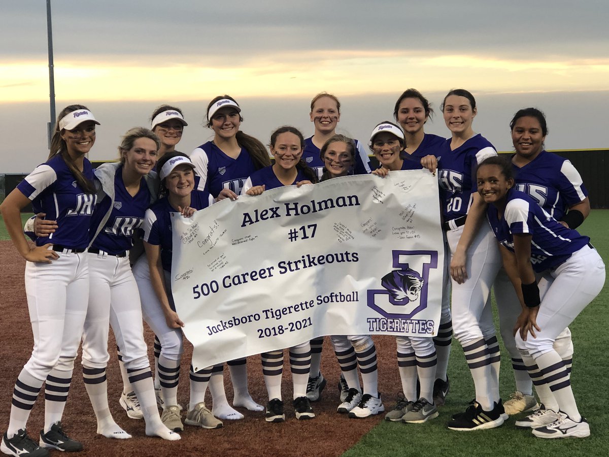 Alex Holman with 500 career strikeouts!!! Impressive career and we are just getting started in the playoffs!!!! 💜🥎💜