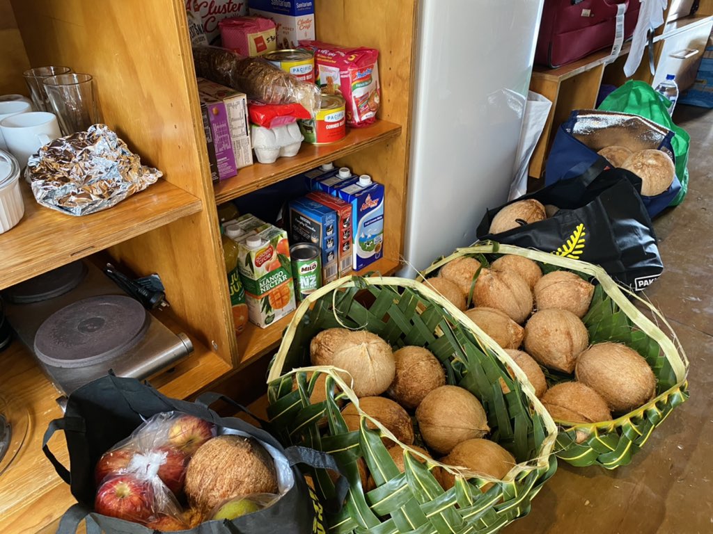 MIQ DAY 6So we’ve run out of storage space. Been here less than a week, we haven’t bought a single item but there’s so much food we could feed the country. 5 visits / drop offs by family & friends so far today