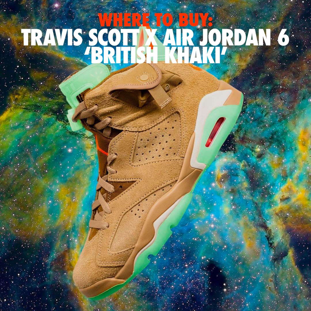 Where to Buy Travis Scott x Air Jordan 6 British Khaki 2021