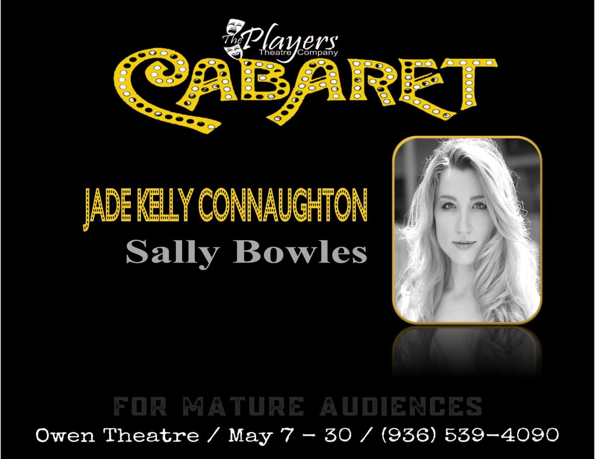 Meet The Players of Cabaret!
Jade Kelly is excited to play Sally Bowles, a dream role.  
Not only is she an actress, but a musician, seamstress, and cosplayer.  
We're looking forward to seeing Kelly on stage in Cabaret, May 7-30, at the Owen, Conroe!
tinyurl.com/47t6ettp