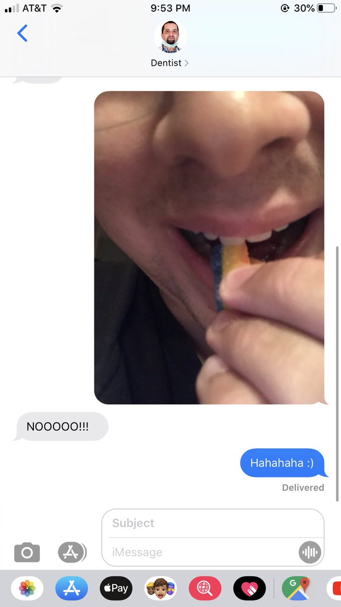 Paynuspain's tweet photo. I love pranking my dentist. https://t.co/2jWK9Si0bU