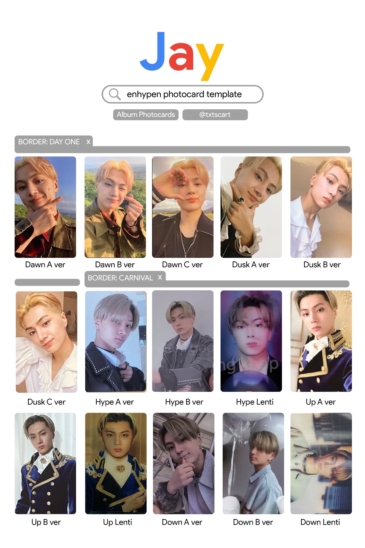 ENHYPEN - ジェイ carnival トレカ ENHYPEN JAY ENHYPEN Jay Border Carnival Broadcast Photocard (Rare) | eBay