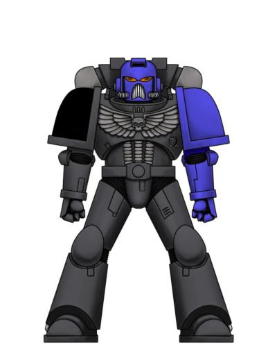 Visionsfromthe2's tweet photo. #Hobbystreakday5. Less of a hard hobby day but working out a color scheme for my chapter. I present to you my first draft livery. Just think Mk6 instead of 7 though.
#Warmongers #hobby #WarhammerCommunity #40k #faithfuljackals #darkmillenium #spacemarines #adeptus_astartes https://t.co/FWsE1Px1KM