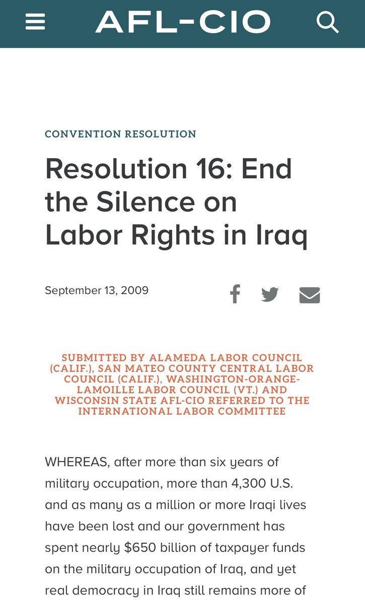 The state uses unions to manage labor, to make it safe for capital, at home & abroad. That's what the AFL-CIO does, it treats workers as footsoldiers in the imperialist ambitions of the bourgeoisie. To make murder and exploitation easier for the bosses. That's what it's role is.