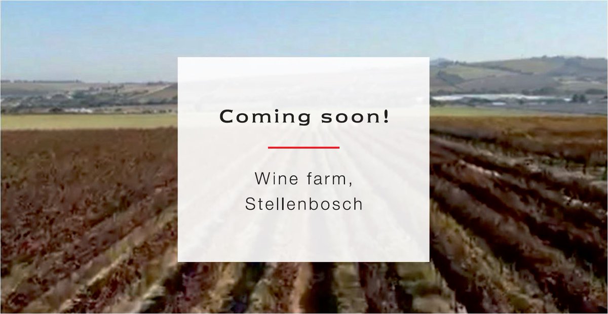 ‼Coming soon, a Wine Farm, in the Stellenbosch Winelands🍇 Watch this space‼
To view before it is released in the market, call your Farming Agent, Dawie de Wet, on ☎ +27 67 151 5262

#winefarm #stellenboschwinelands #visitthewinelands 🍇#farmsforsale #engelvoelkersstellenbosch