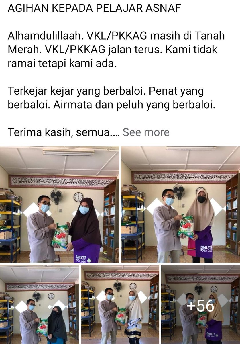 Alhamdulillah, as of 12pm 27th April, donations are at RM27187! We just need RM4k+ more to be able to provide rice for all the 2400 families.Latest distribution is to poor students in Tanah Merah, Kelantan : https://m.facebook.com/story.php?story_fbid=3878850655503799&id=100001367094879