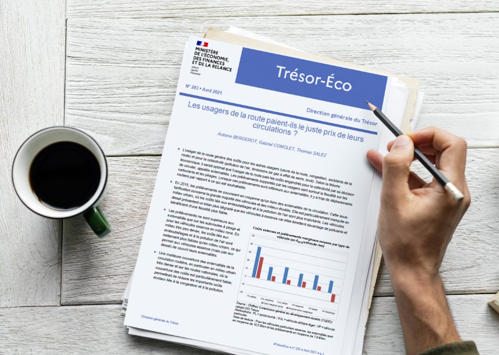 La circulation automobile génère des coûts pour la collectivité (pollution de l’air, émissions de gaz à effet de serre, bruit).

🆕 #TrésorÉco : Les usagers de la route paient-ils le juste prix de leurs circulations ? ➡️ tresor.economie.gouv.fr/Articles/2021/…