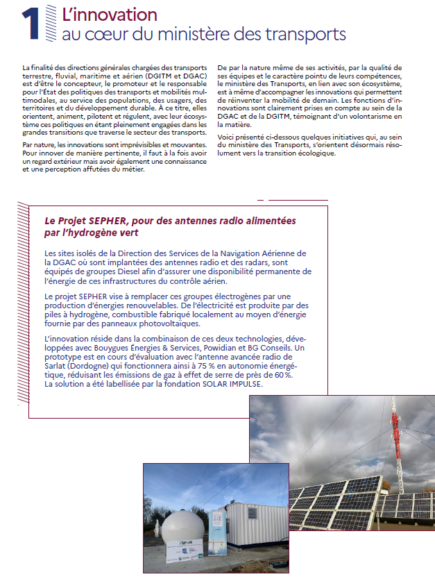 Bouygues_ES's tweet photo. Fiers de voir le projet #SEPHER (Secours Électrique par Pile à Hydrogène et Energies Renouvelables) mentionné dans le dossier de presse du Ministère de la Transition Ecologique comme étant une initiative innovante.
#Decarbonation #DD #HydrogeneRenouvelable
https://t.co/tfxXMA7AM4 https://t.co/t4baVQNCc3