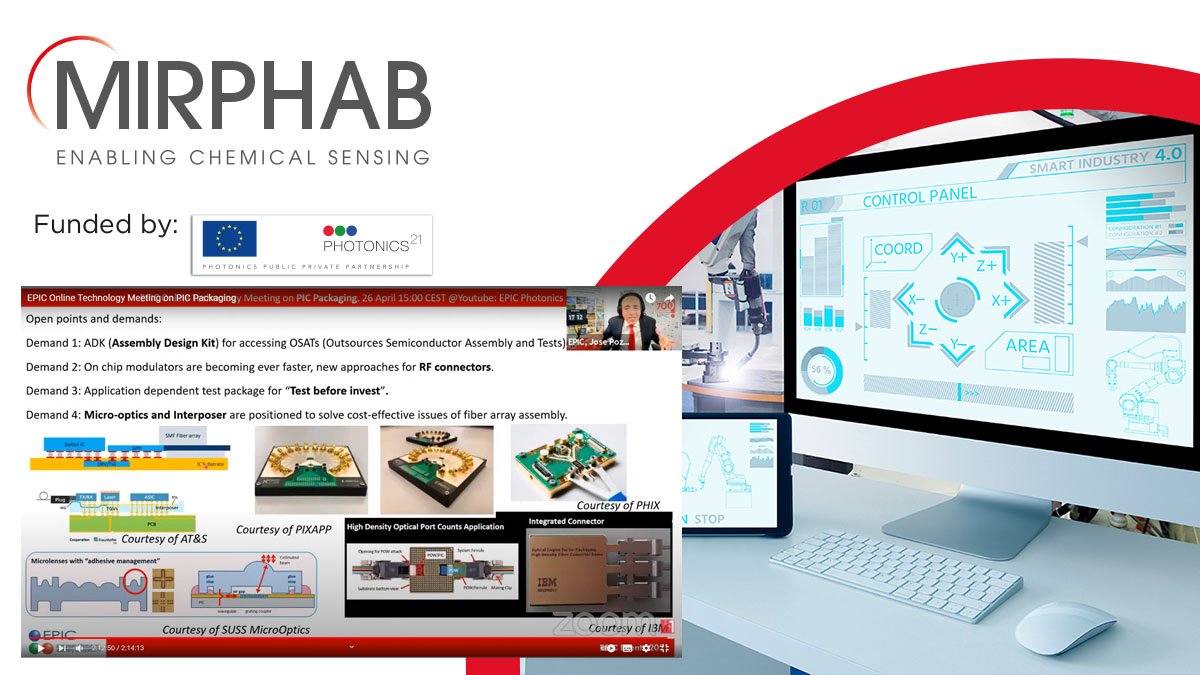 MIRPHAB (@mirphab_eu) on Twitter photo MIRPHAB was present at the EPIC Online Technology Meeting on PIC Packaging. Looking for developing a sensor based on Mid-IR spectroscopy? Contact us at mirphab.eu
#photonics #sensors <a href="/PhotonicsEU/">PhotonicsEU</a> <a href="/Photonics21/">Photonics21</a> MIRPHAB was present at the EPIC Online Technology Meeting on PIC Packaging. Looking for developing a sensor based on Mid-IR spectroscopy? Contact us at mirphab.eu
#photonics #sensors <a href="/PhotonicsEU/">PhotonicsEU</a> <a href="/Photonics21/">Photonics21</a>