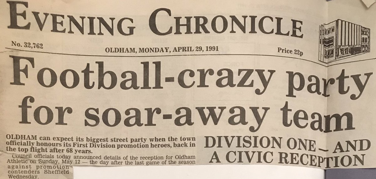  @OldhamChronicle coverage on the 29th April.  #oafc