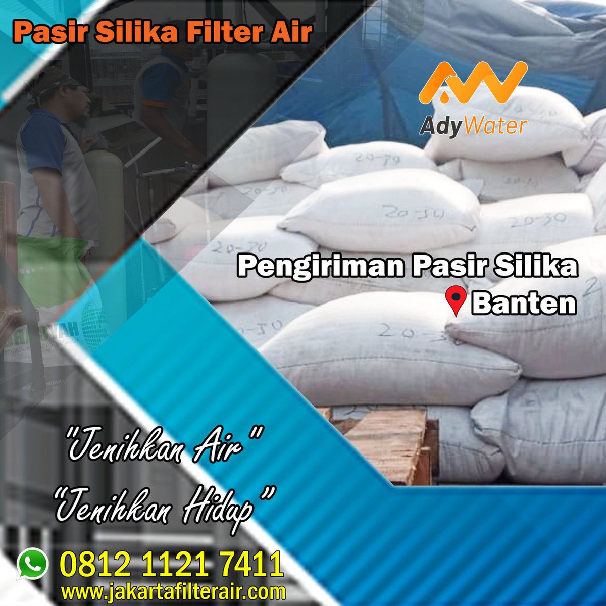 jktfilterair's tweet photo. Fungsi Pasir Silika:
1. Sebagai media aquascape.
2. Sebagai water filter/penyaring air. Bisa juga untuk menyaring lumpur, tanah, dan partikel baik yang besar maupun kecil di dalam air &amp; biasa digunakan untuk penyaringan tahap awal.
3. Sebagai bahan genteng metal/logam . https://t.co/riI7Vy8fbe