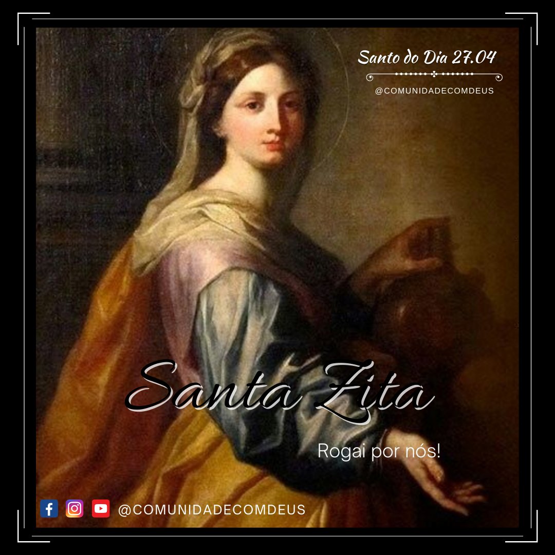 comdeus's tweet image. 😇 27/04 Santa Zita, rogai por nós!

#SantodoDia