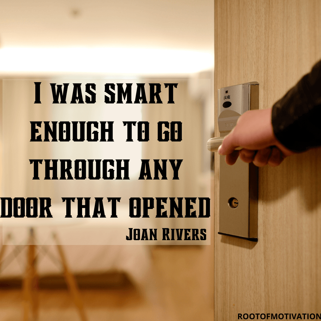 MotivationRoot's tweet photo. “I was smart enough to go through any door that opened”. Joan Rivers
For more motivational Quotes - https://t.co/vSY9T5v0yU

#motivation #story #rootofmotivation #JoanRivers #success #motivationalquotes #smart #enough #go #through #any #door #that #opened https://t.co/KyletarAvy