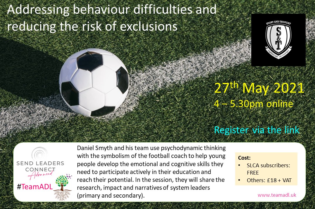 One month from today ... this is happening! #TeamADL with @sportandthought SLCA Bonus session ⚽ Be sure to join the dialogue #behaviour ⚽ Sign up here: us02web.zoom.us/meeting/regist…