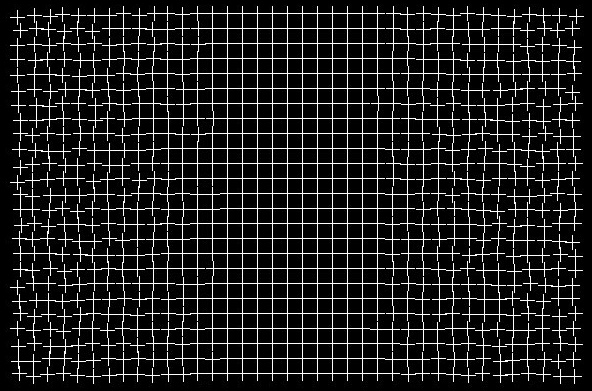 'Healing Grid' by Ryota Kanai, 2005.⁠⁠ ⁠⁠ This is blowing my mind a bit: If you stare at the center of the grid, the irregularities at the edges start to 'heal' themselves because your brain strongly prefers to see regular patterns.